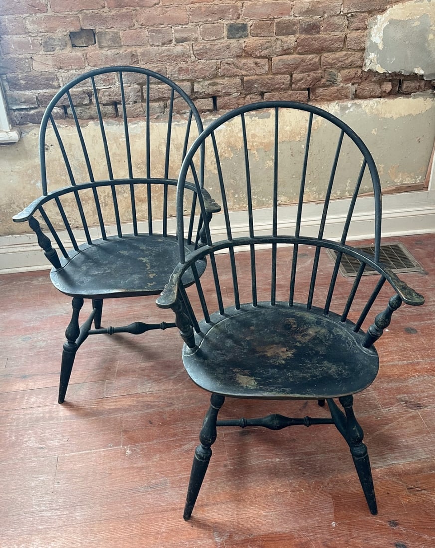 Pr. of Warren Chair Works Windsor Armchairs (1 of 17)