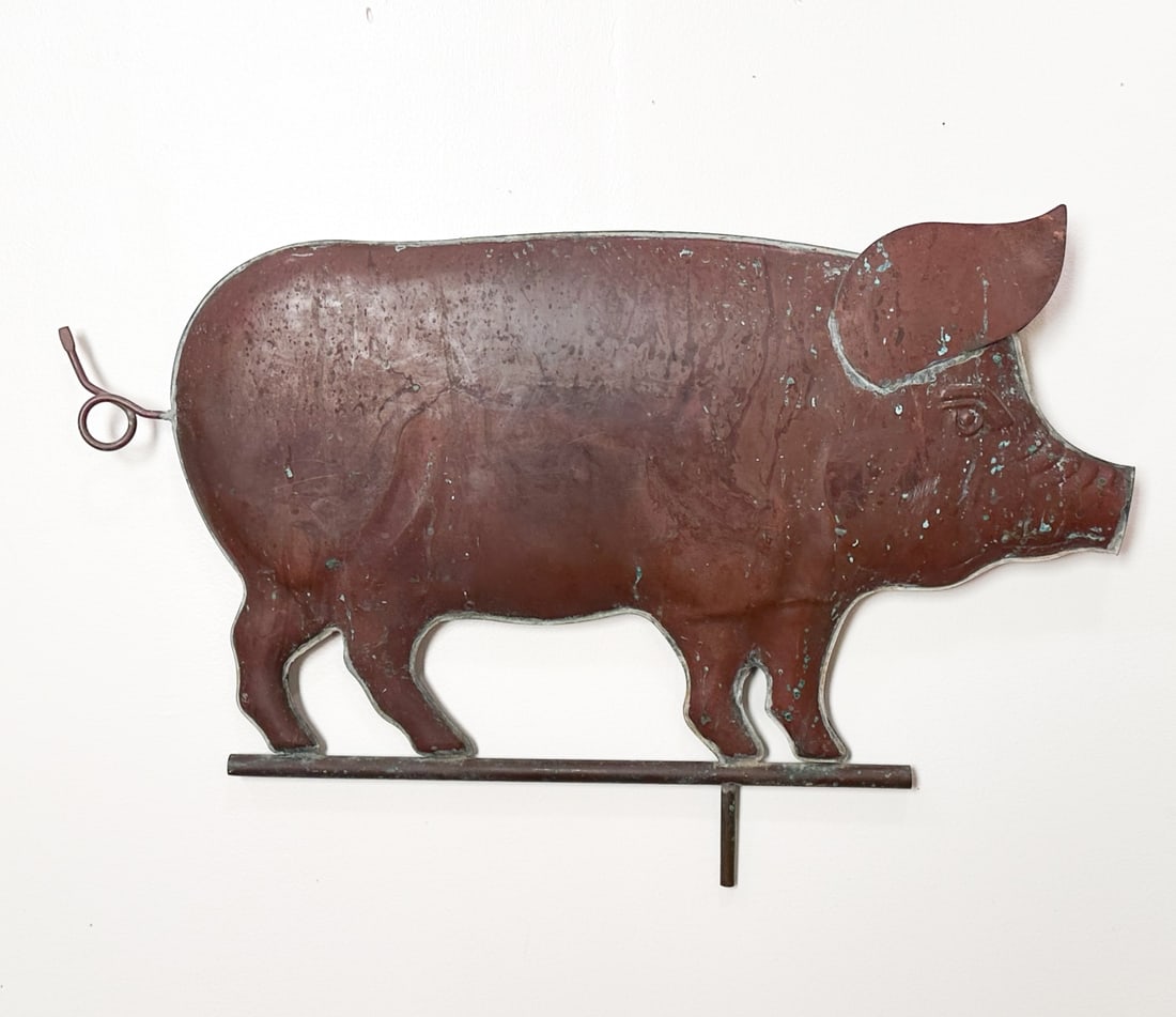 Antique Copper Pig Weathervane (1 of 12)