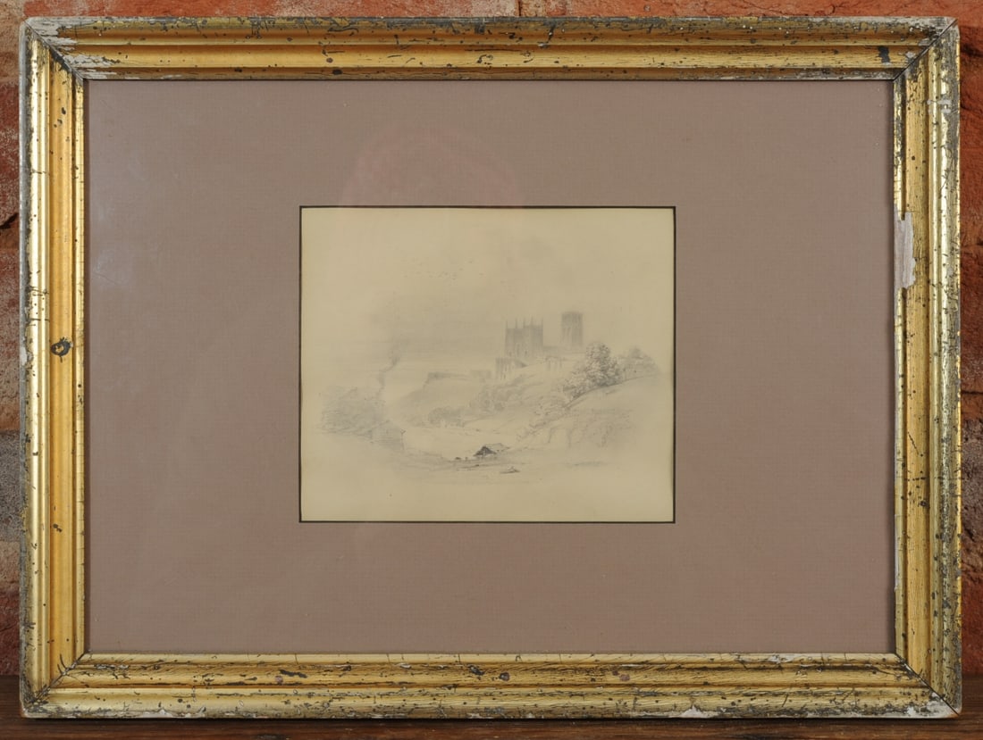 Framed Pencil Sketch, Durham Cathedral (1 of 2)
