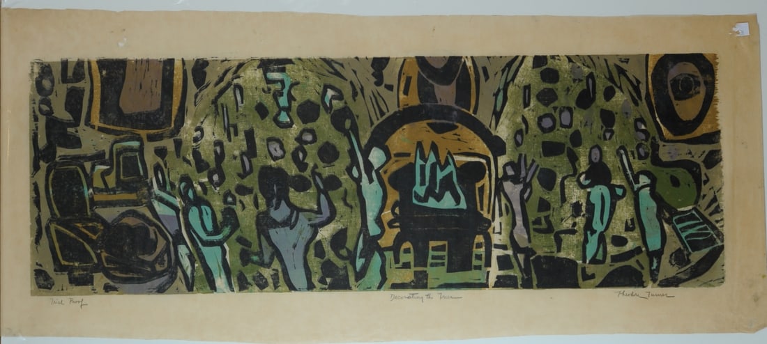 Ted Turner (American, 1922 - 2002) Woodblock Print (1 of 7)