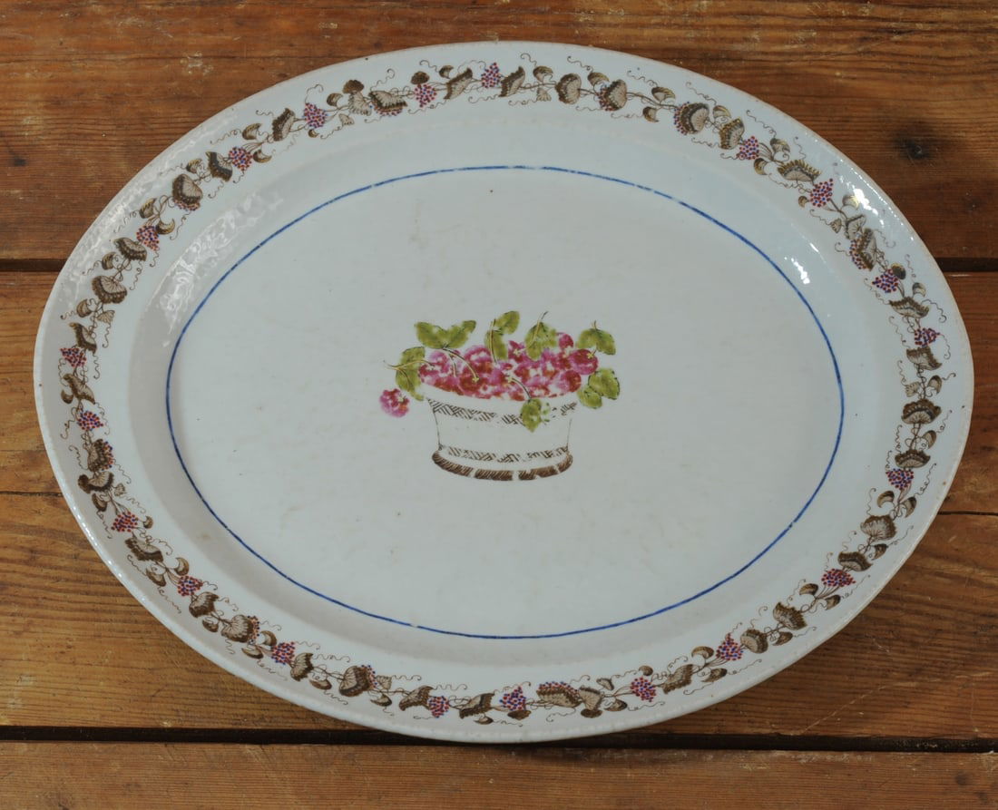 Late 18th C. Chinese Export Oval Platter (1 of 8)