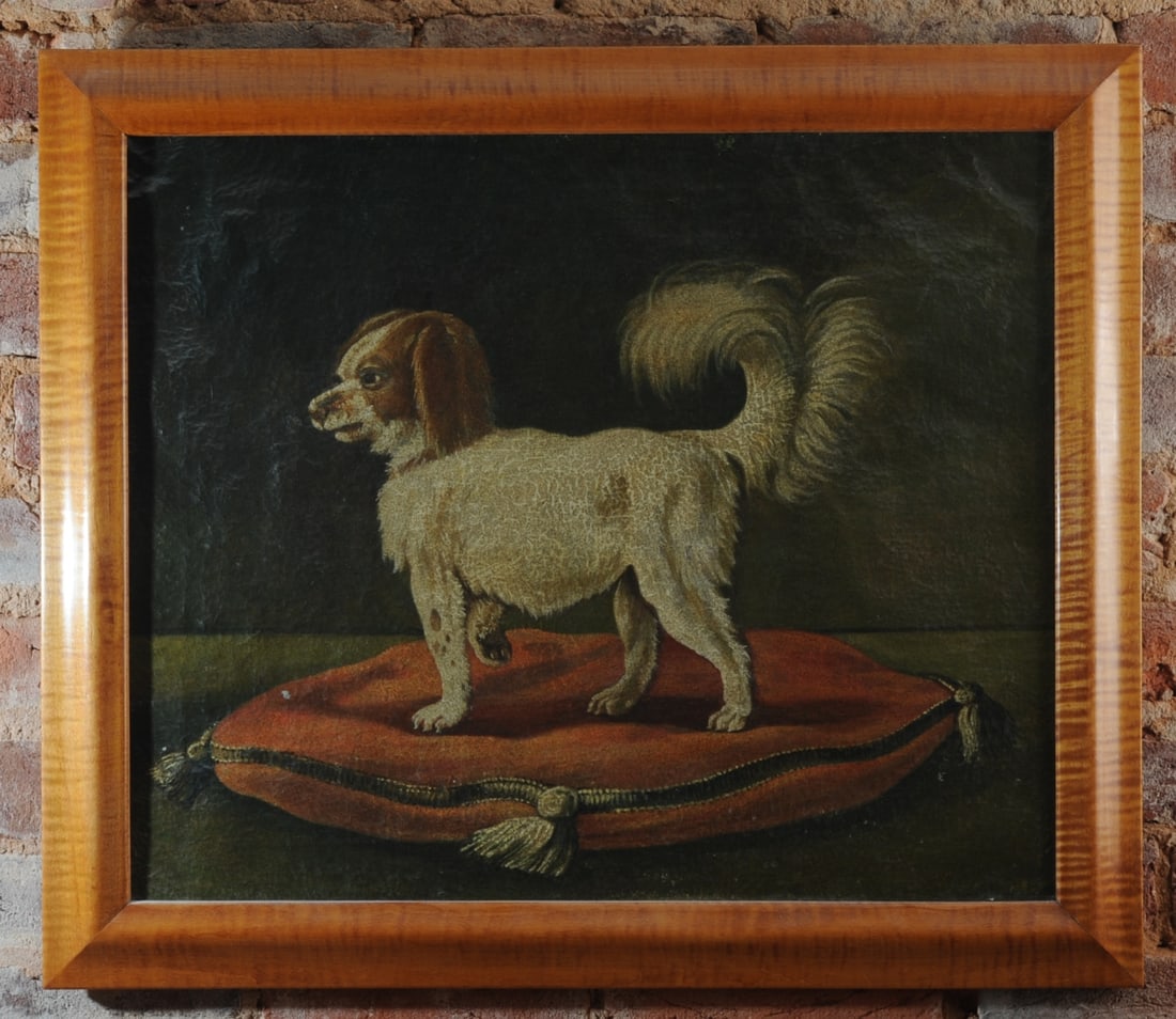 19th C. Oil on Canvas Portrait of a Spaniel (1 of 12)