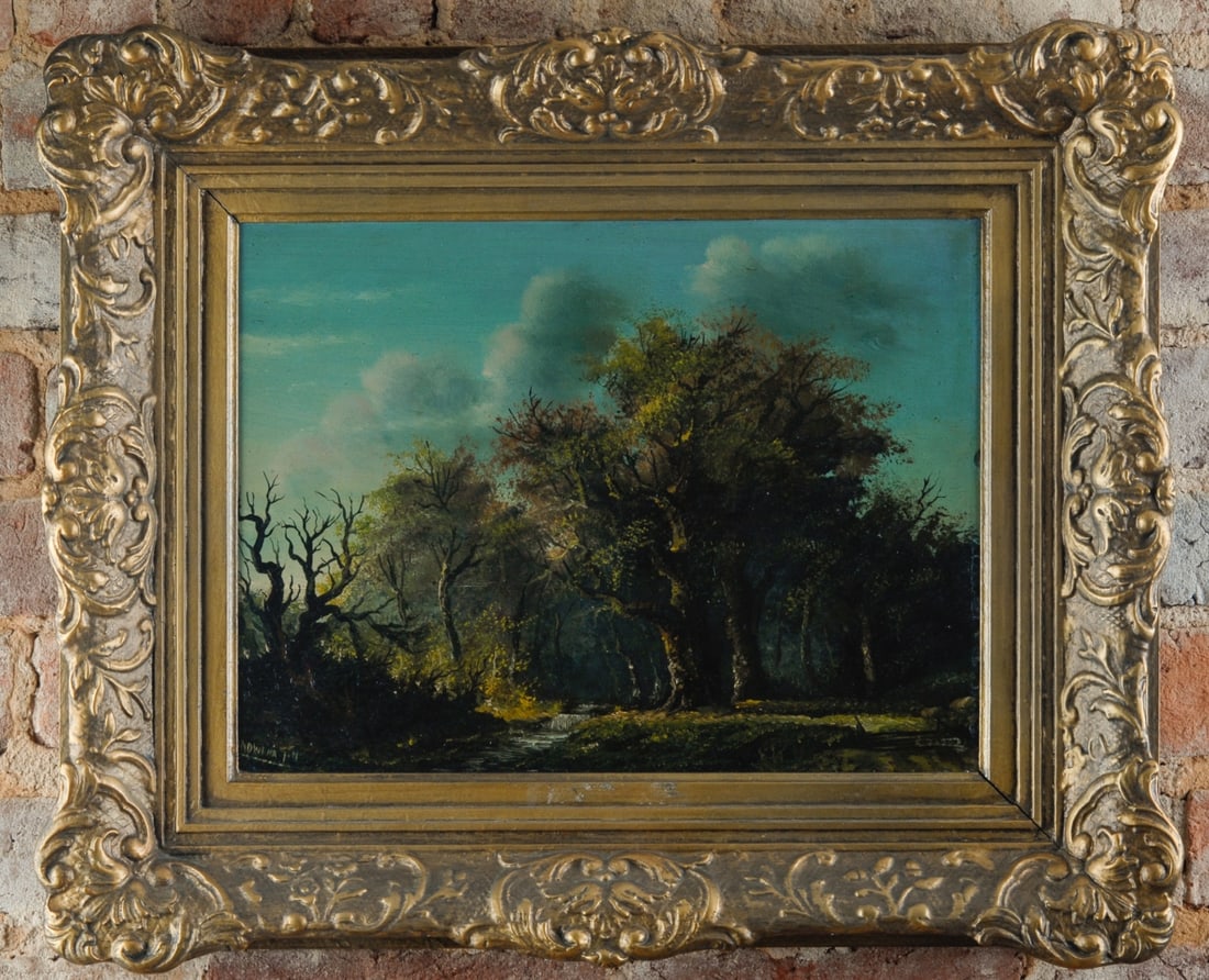 German School Oil on Board Landscape (1 of 6)