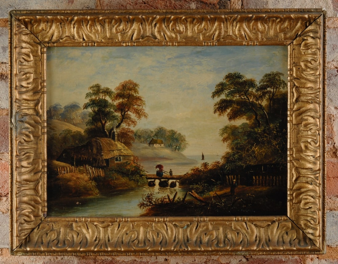Antique Oil on Canvas Landscape (1 of 6)