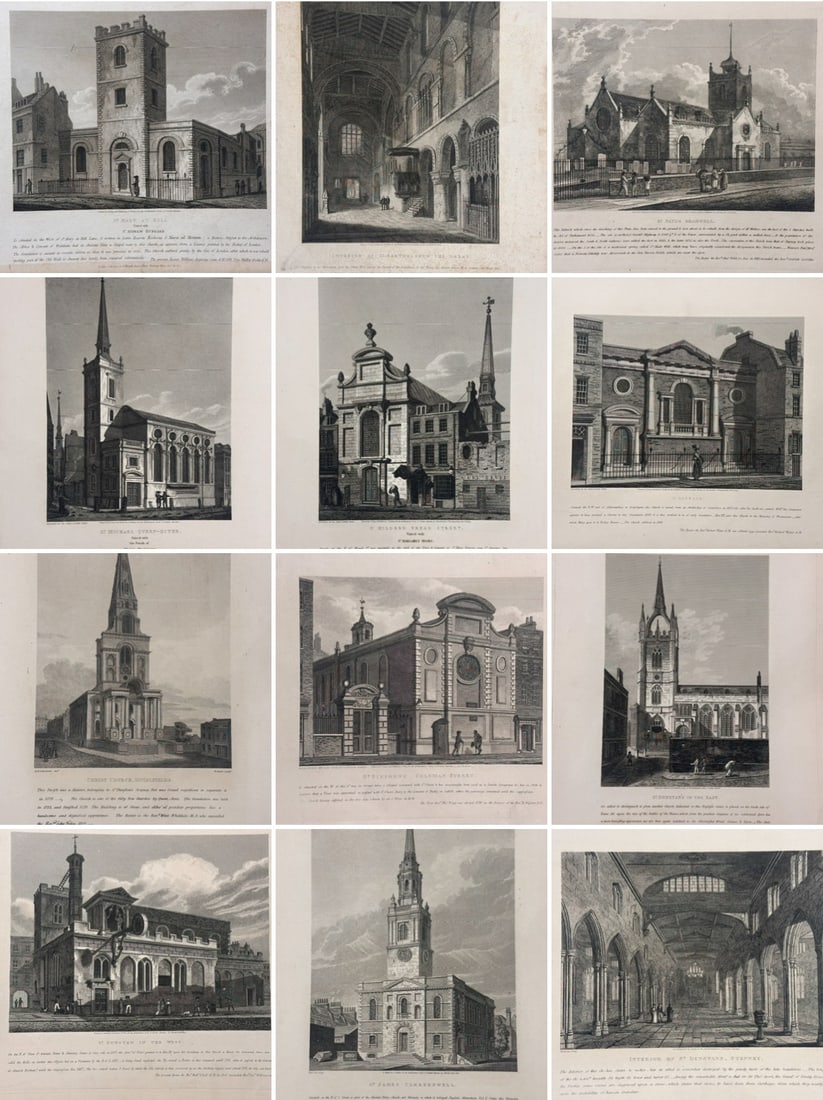 Portfolio of Engravings of English Churches (1 of 5)