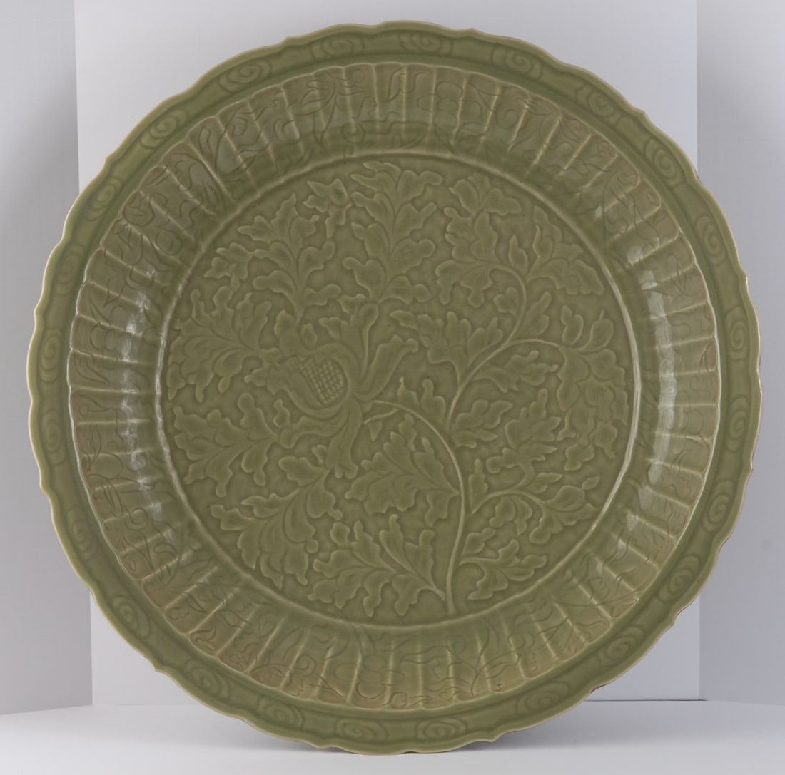 Massive Chinese Longquan Ming Style Charger (1 of 11)