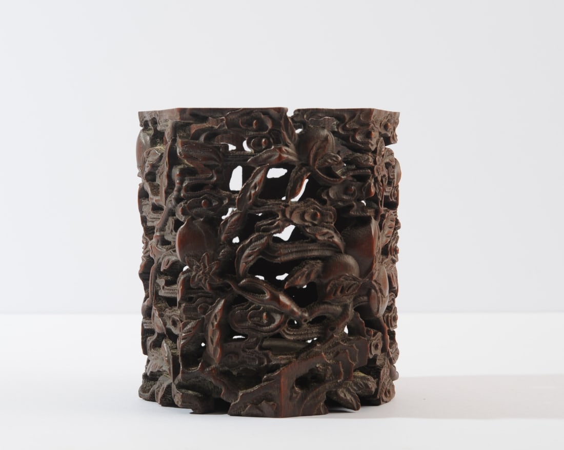 Chinese Carved Bamboo Brush Pot (1 of 7)