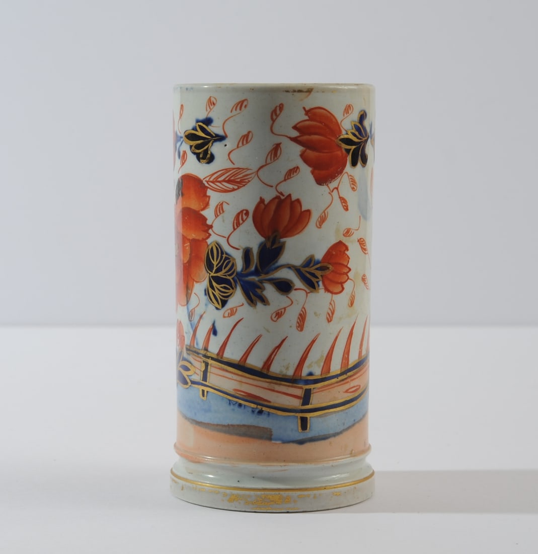 18th C. English Pearlware "Imari" Brush Pot (1 of 7)