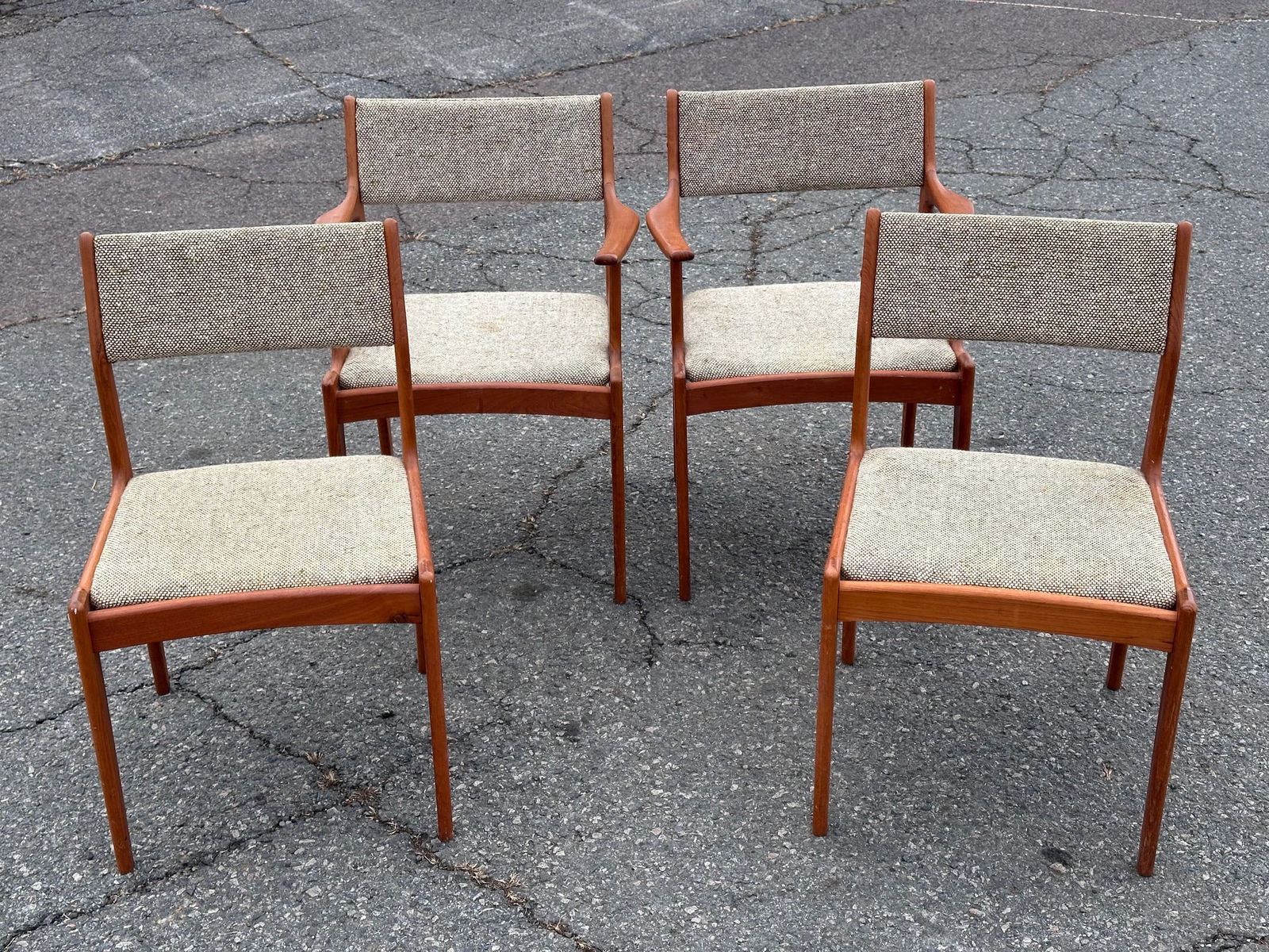 Four Scandinavian-Style Teak Armchairs (1 of 9)