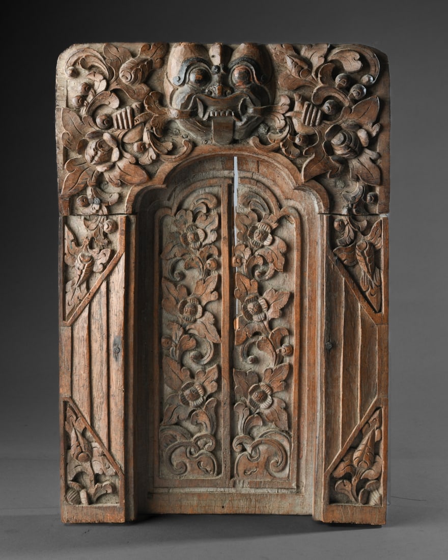 Carved Wood Shrine Element, Bali (1 of 6)