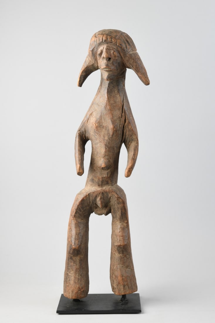 Nigerian Ancestor Figure: Approx. 22 3/4" x 7" x 5". Our primary recommendation is to arrange shipping yourself using Blue Ridge Pack & Ship. Most bidders find this is the most economical route. Simply reach out to them using