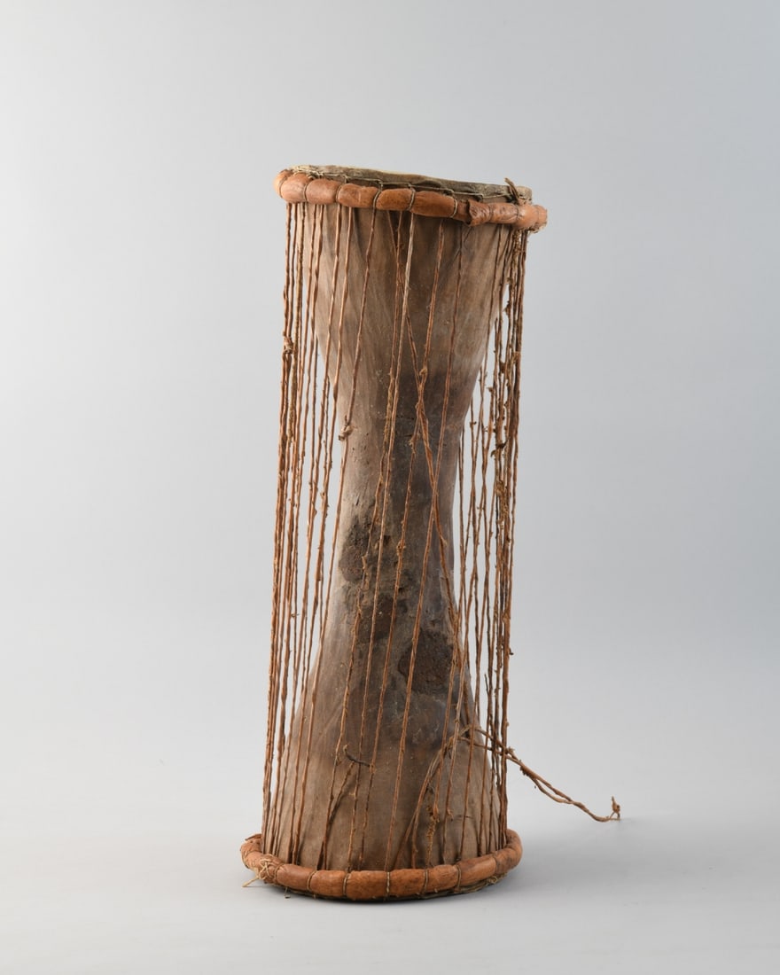 Yoruba Tension Drum: Approx. 18 1/2" x 7" x 6 1/2". Our primary recommendation is to arrange shipping yourself using Blue Ridge Pack & Ship. Most bidders find this is the most economical route. Simply reach out to them us