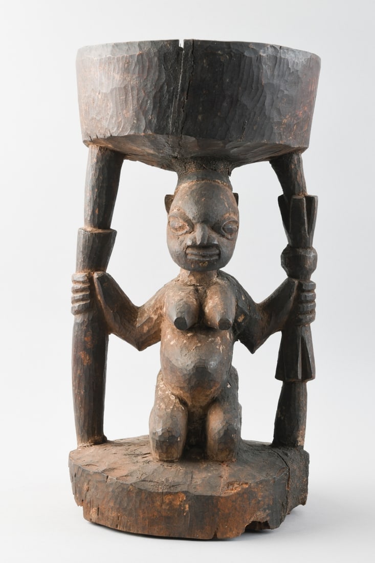 Yoruba Shango Altar: Approx. 17 1/16" x 8 3/4" x 7 13/16". Our primary recommendation is to arrange shipping yourself using Blue Ridge Pack & Ship. Most bidders find this is the most economical route. Simply reach out