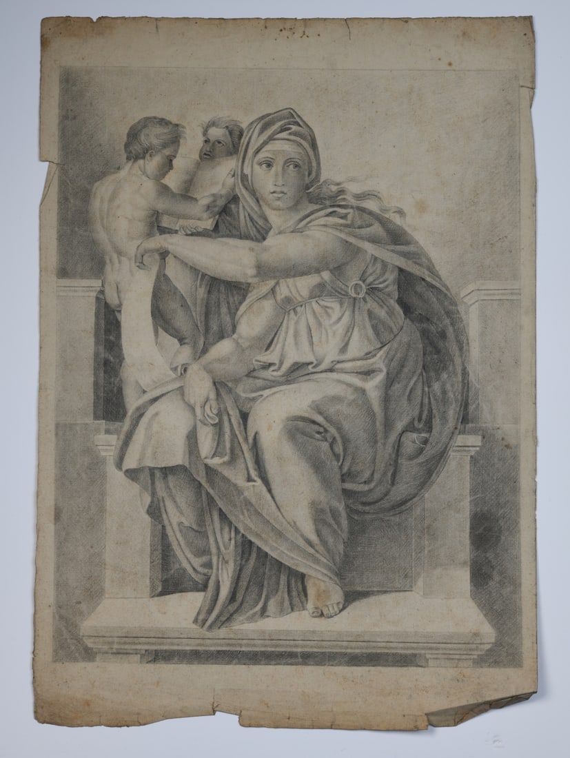 Three Antique Academic Figure Studies - 7