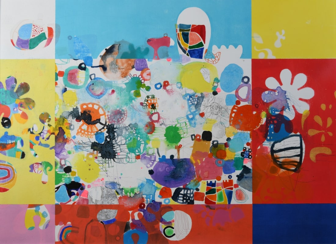 Franko Tencic (Croatian, b. 1971): One Day in Tramulintana. Mixed media on board, signed and dated on the reverse “Franko Tencic / 2017,” with the title, framed. Visible image: approx. 31 3/4" x 23". Frame: approx. 33 1/2" x 24