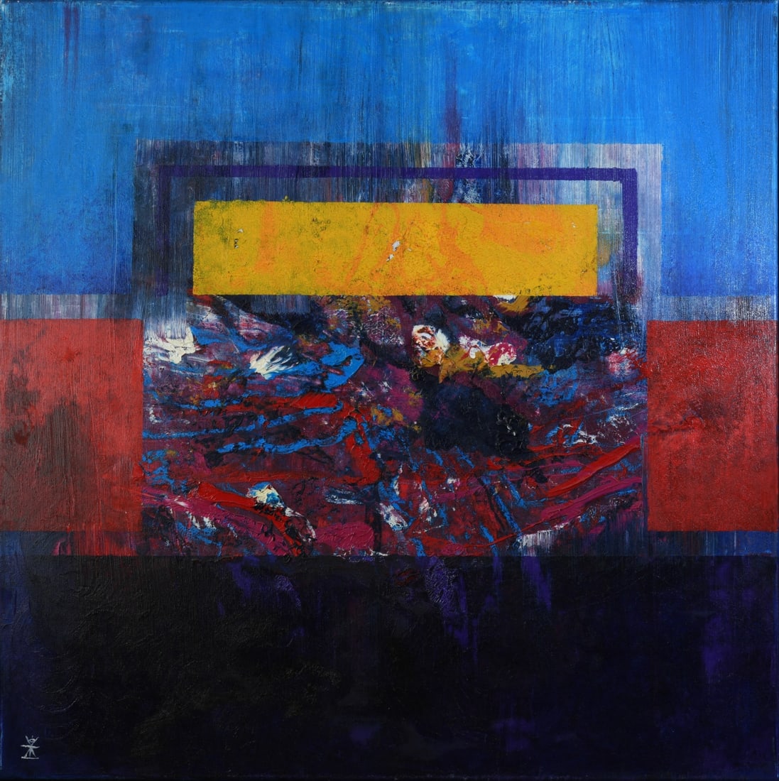 Helen Kholin (Danish, b. 1966): The Inner World of Colors, also titled Life of Colors No. 3. Oil on canvas, Copenhagen, 2013. Signed with the artist’s monogram at lower left; titled, dated, and inscribed by the artist on the rever