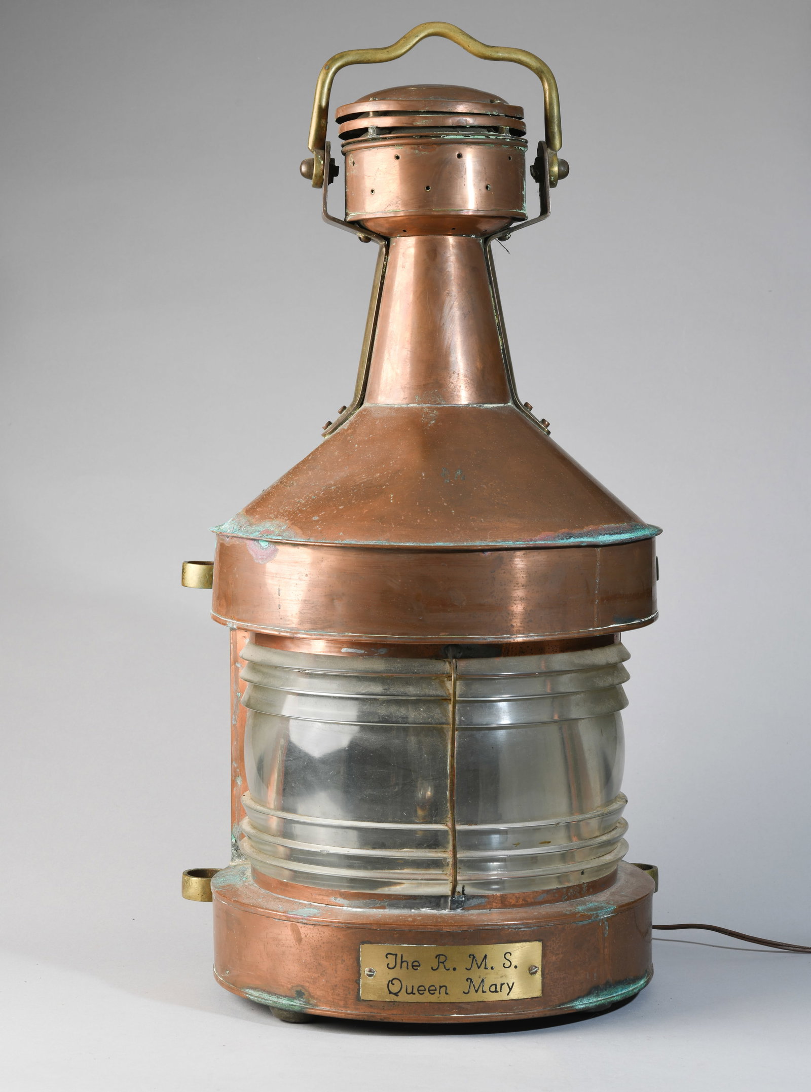 Copper & Brass Ship Lantern RMS Queen Mary (1 of 8)