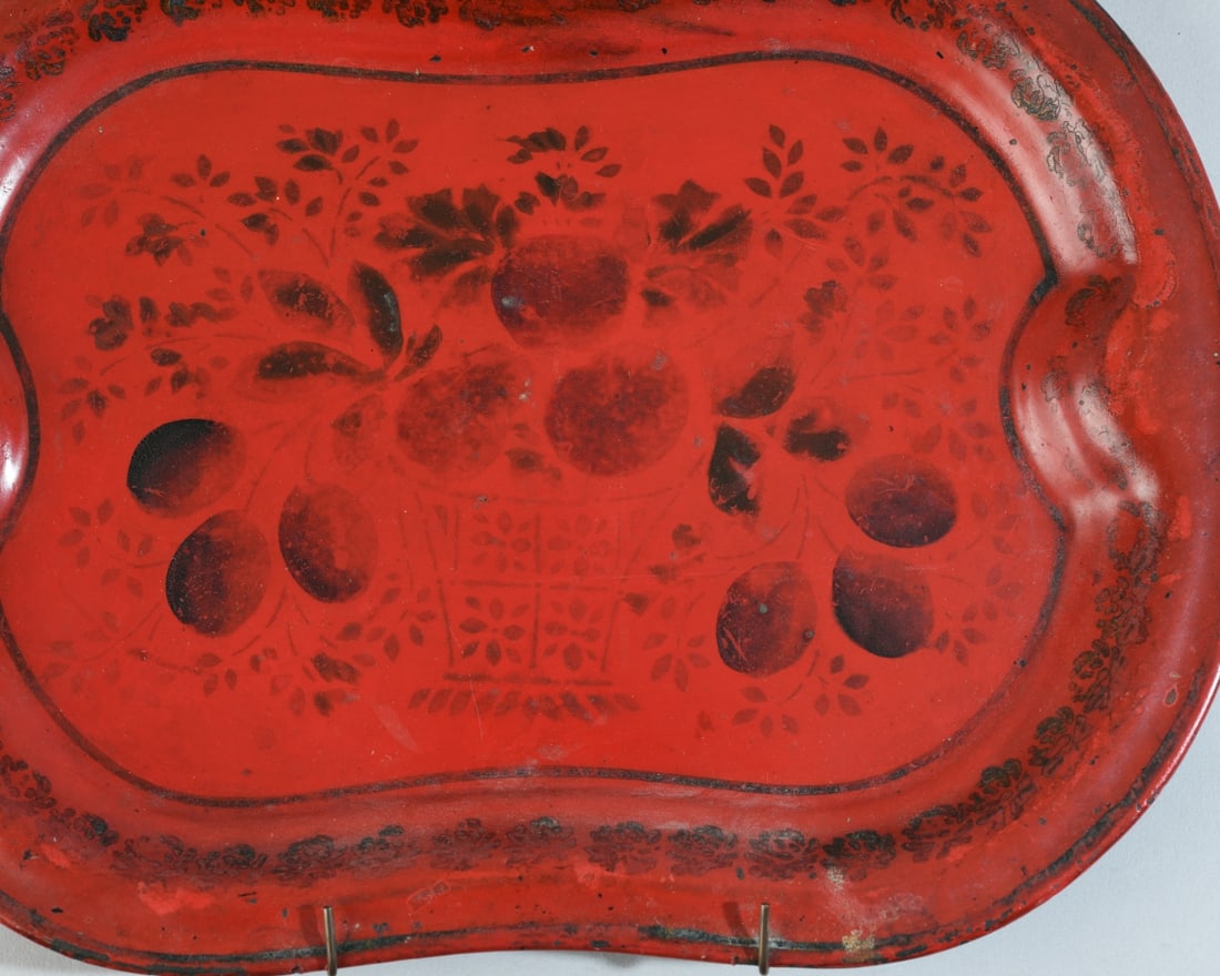 Two Red Toleware Trays - 5