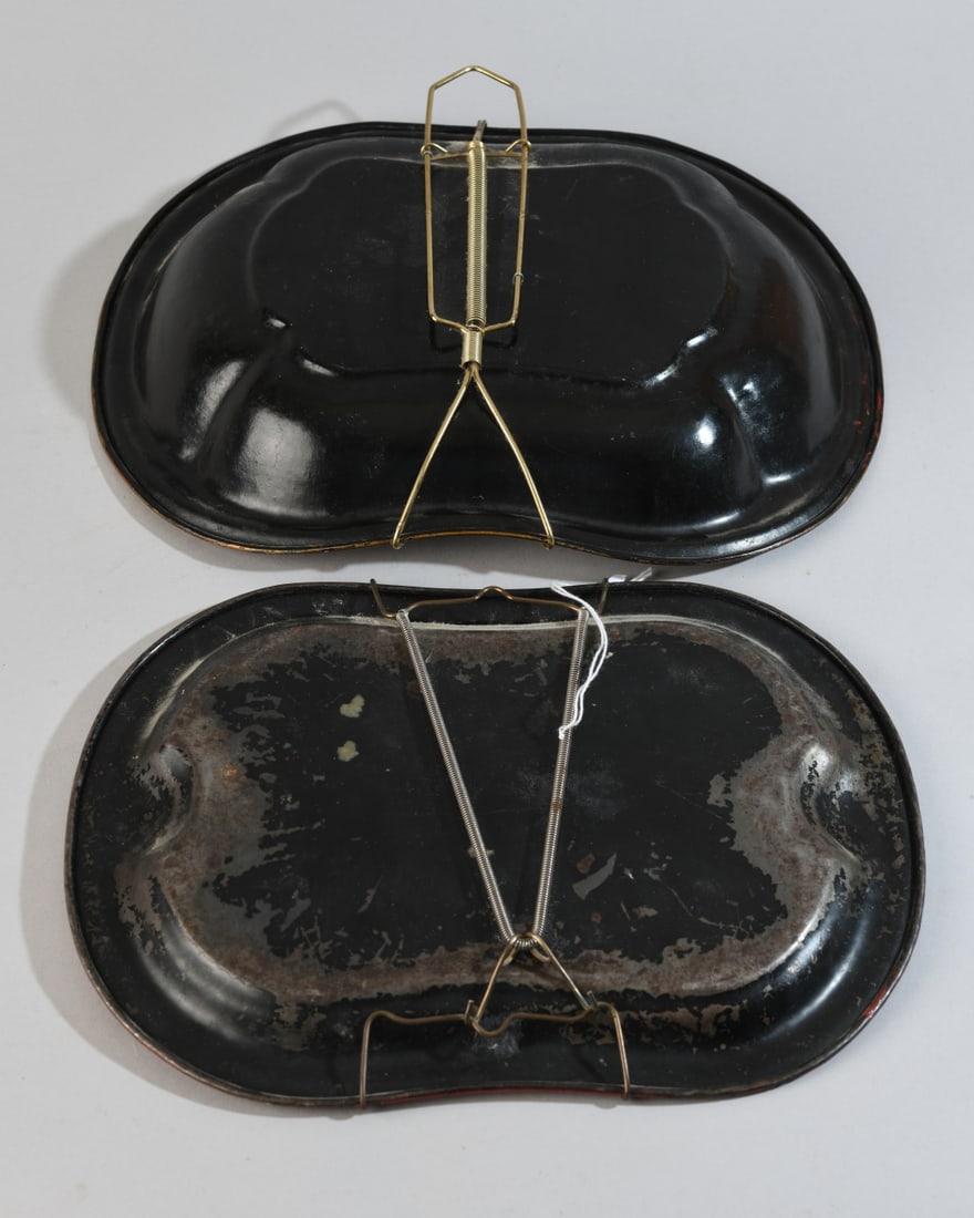 Two Red Toleware Trays - 6