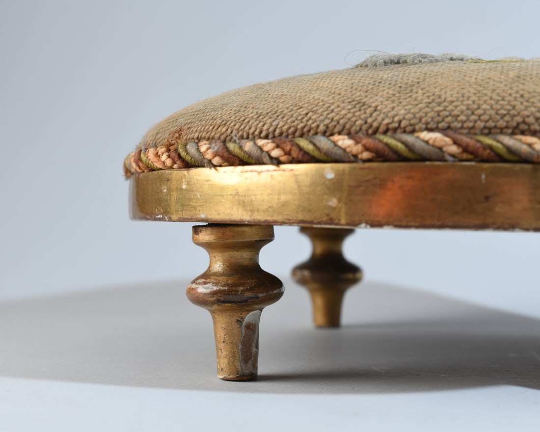 Needlework Upholstered Footstool - 4