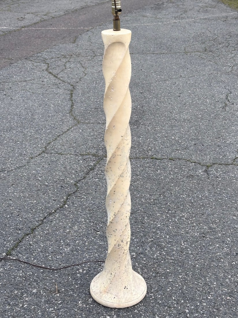 Twisted Plaster Floor Lamp