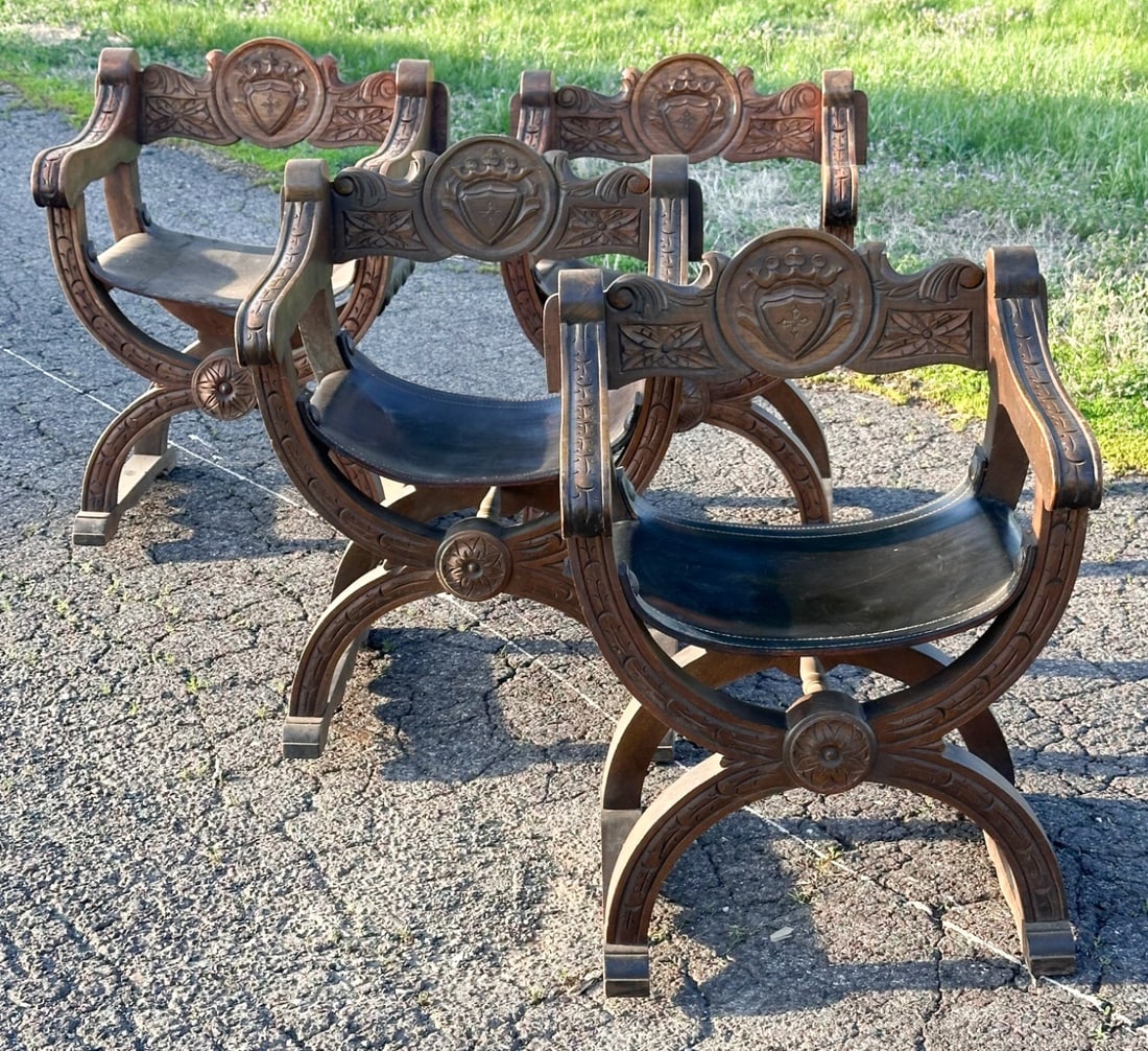 Set of Four Savonarola Armchairs (1 of 10)