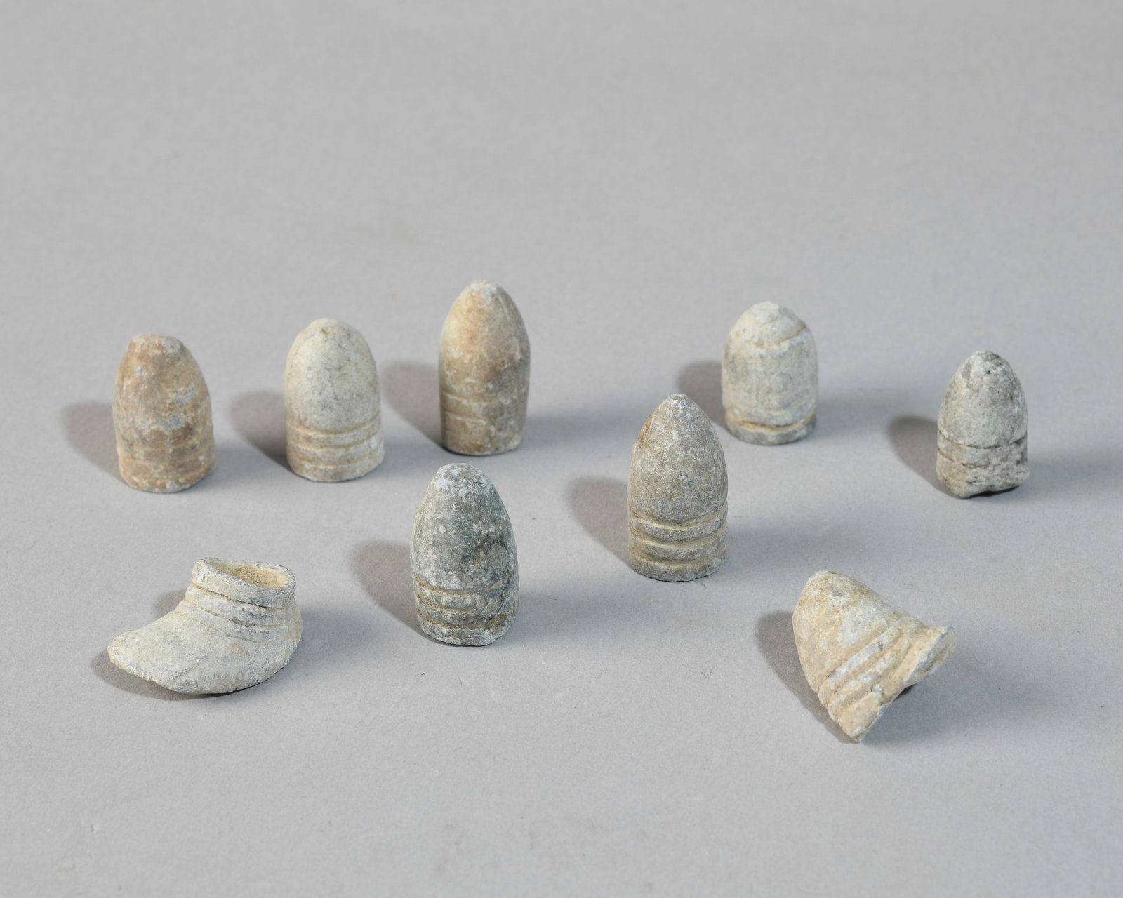 Mixed Grouping American Civil War Bullets: Nine total, all in as-found condition.Our primary recommendation is to arrange shipping yourself using Blue Ridge Pack & Ship. Most bidders find this is the most economical route. Simply reach out to