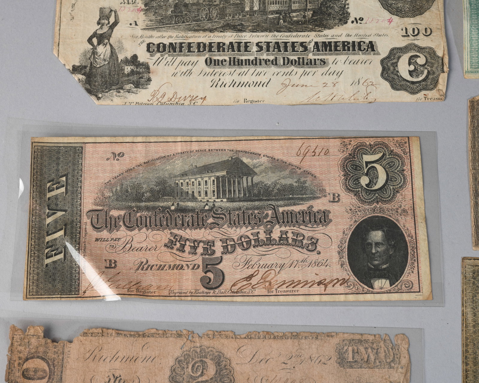 Confederate and Southern States Currency Lot of 18 - 4