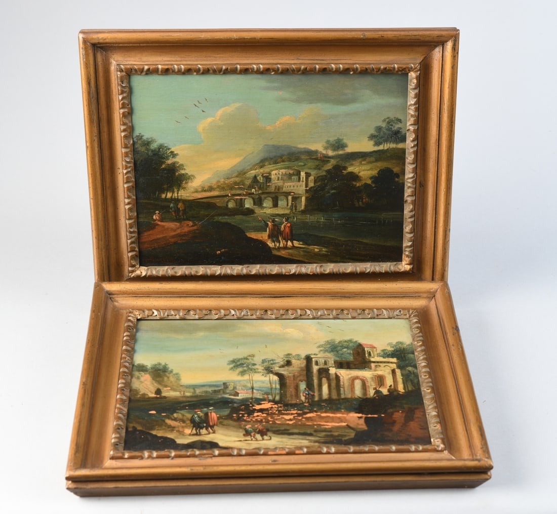 Pair of Antique Italianate Landscapes (1 of 5)