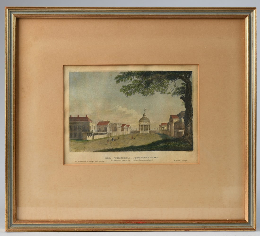 19th C. German University of Virginia Engraving (1 of 2)