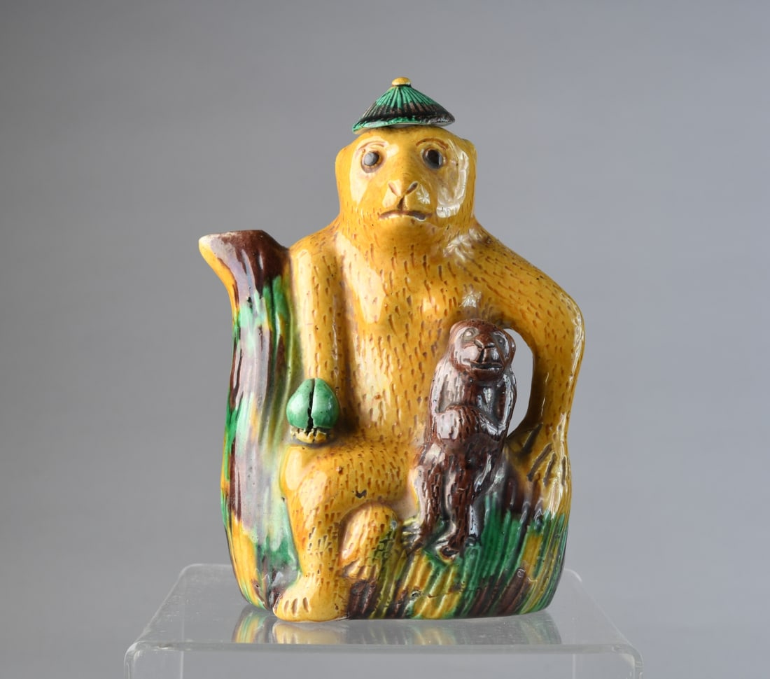 Chinese Sancai-Style Figural Teapot (1 of 8)