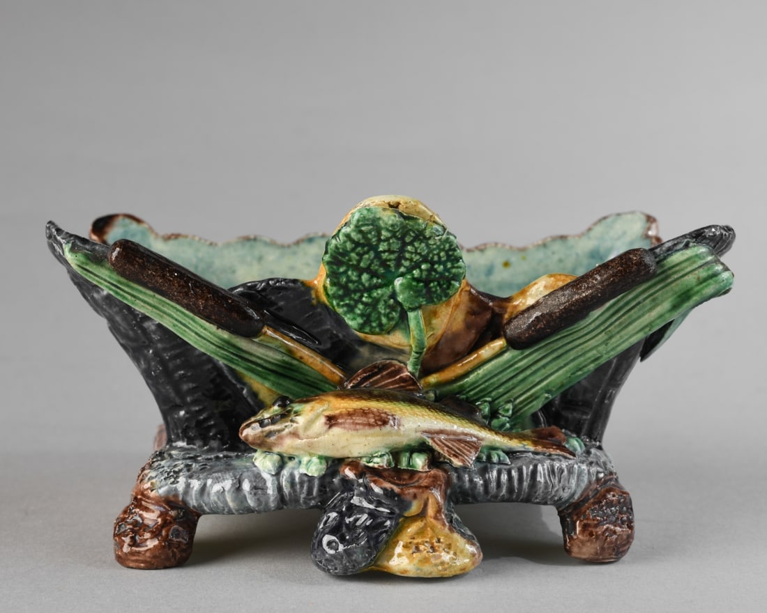 Palissy-Style Majolica Figural Dish (1 of 5)