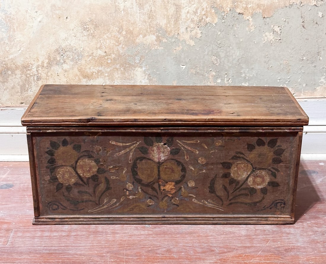 19th C. Painted Pine Blanket Chest (1 of 10)