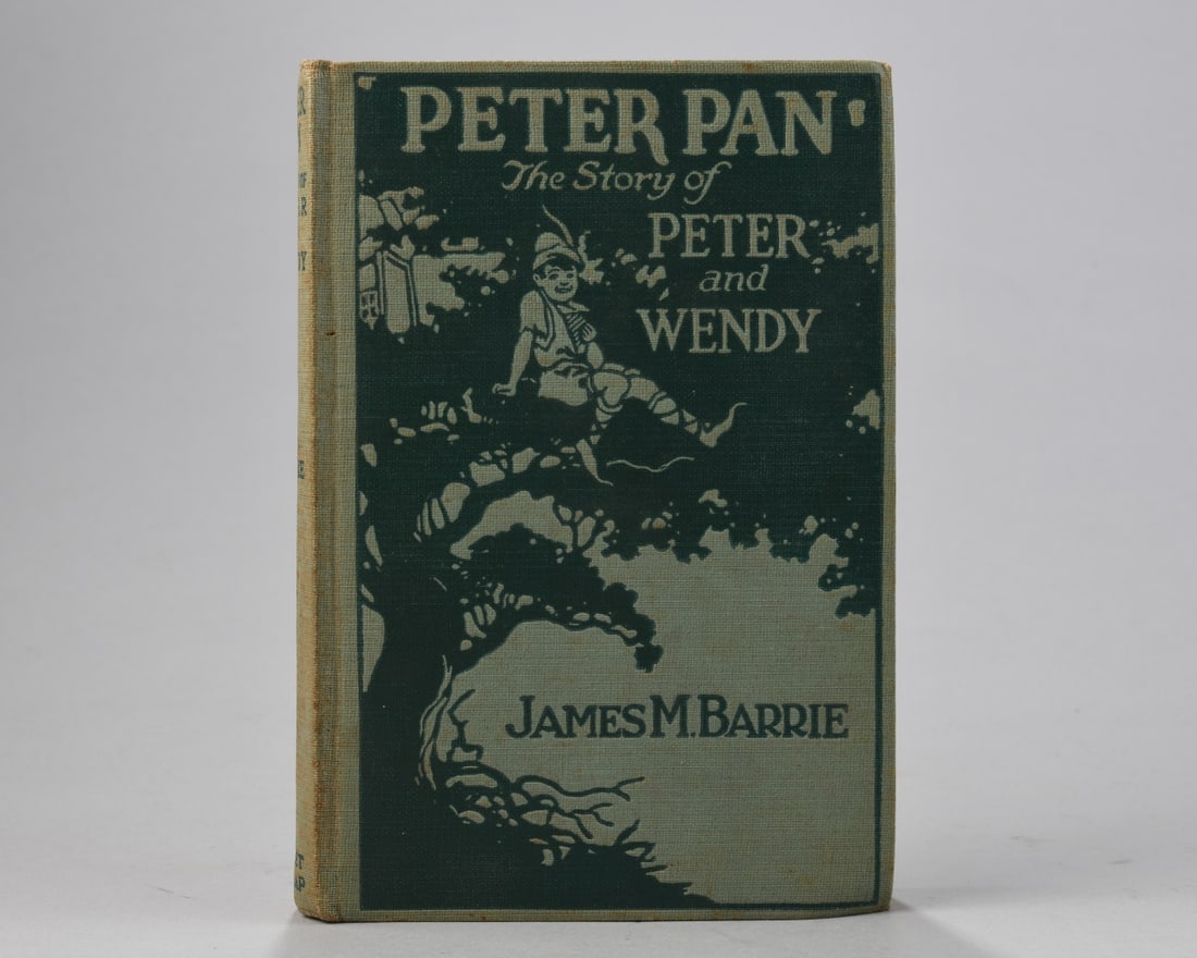 Peter Pan Photoplay Edition, Grosset & Dunlap: J. M. Barrie (British, 1860–1937) Peter and Wendy (“Peter Pan”), New York: Grosset & Dunlap, copyright 1911 (later photoplay edition), illustrated with scenes from the Paramount picture, clo