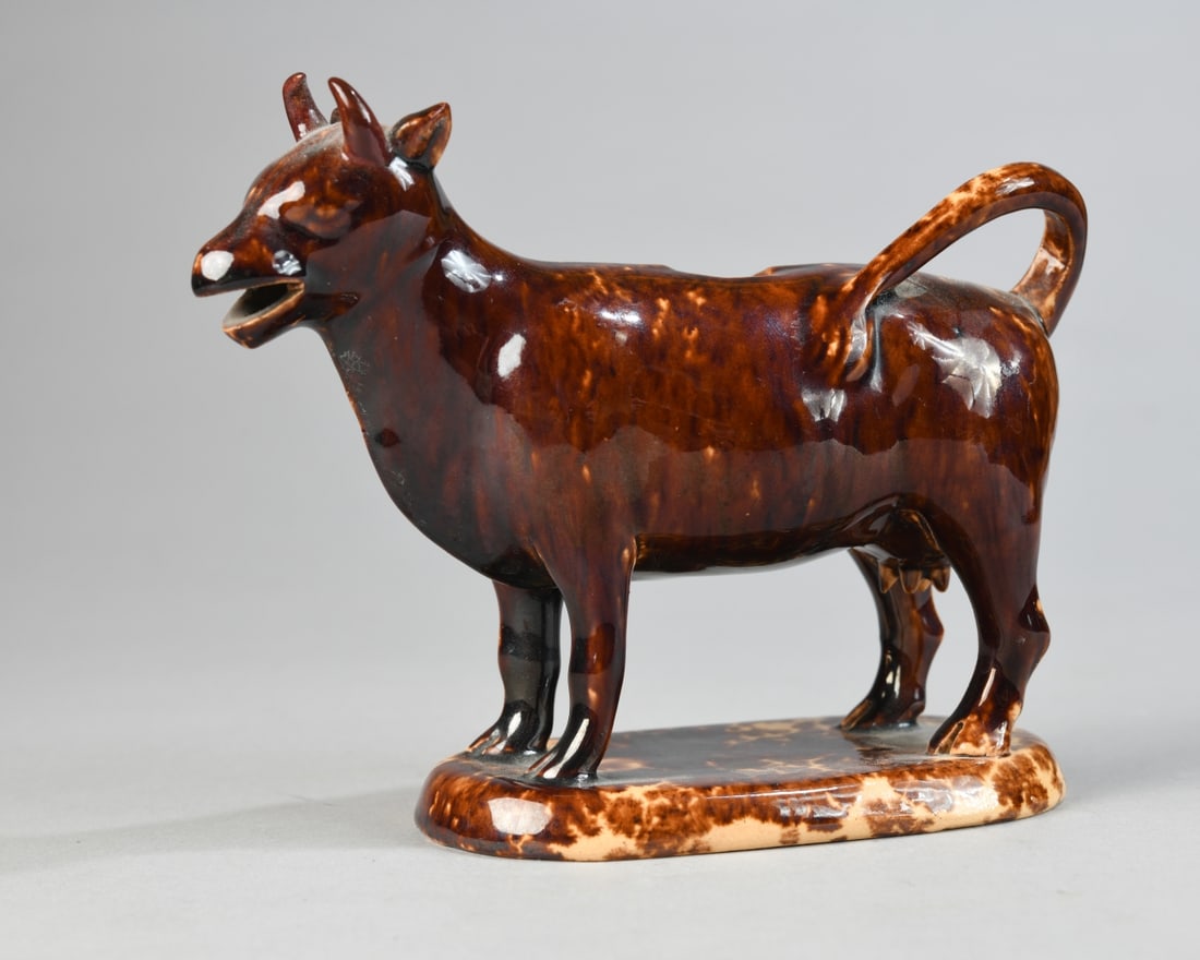 Cow Form Earthenware Figure
