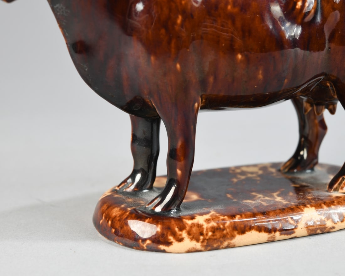 Cow Form Earthenware Figure - 3