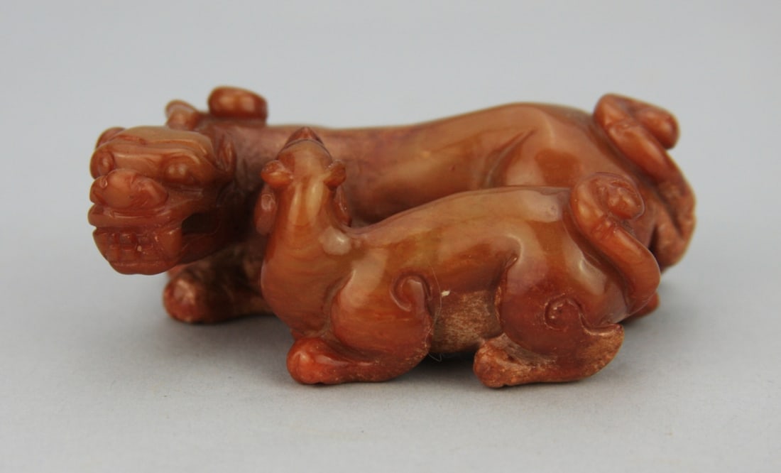 Chinese Carve Jade Figural Group (1 of 7)