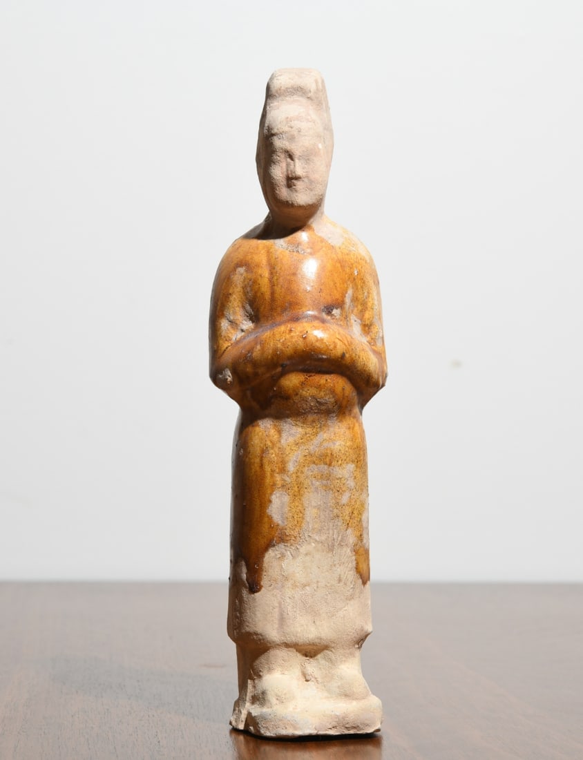 Chinese Glazed Pottery Standing Figure (1 of 4)