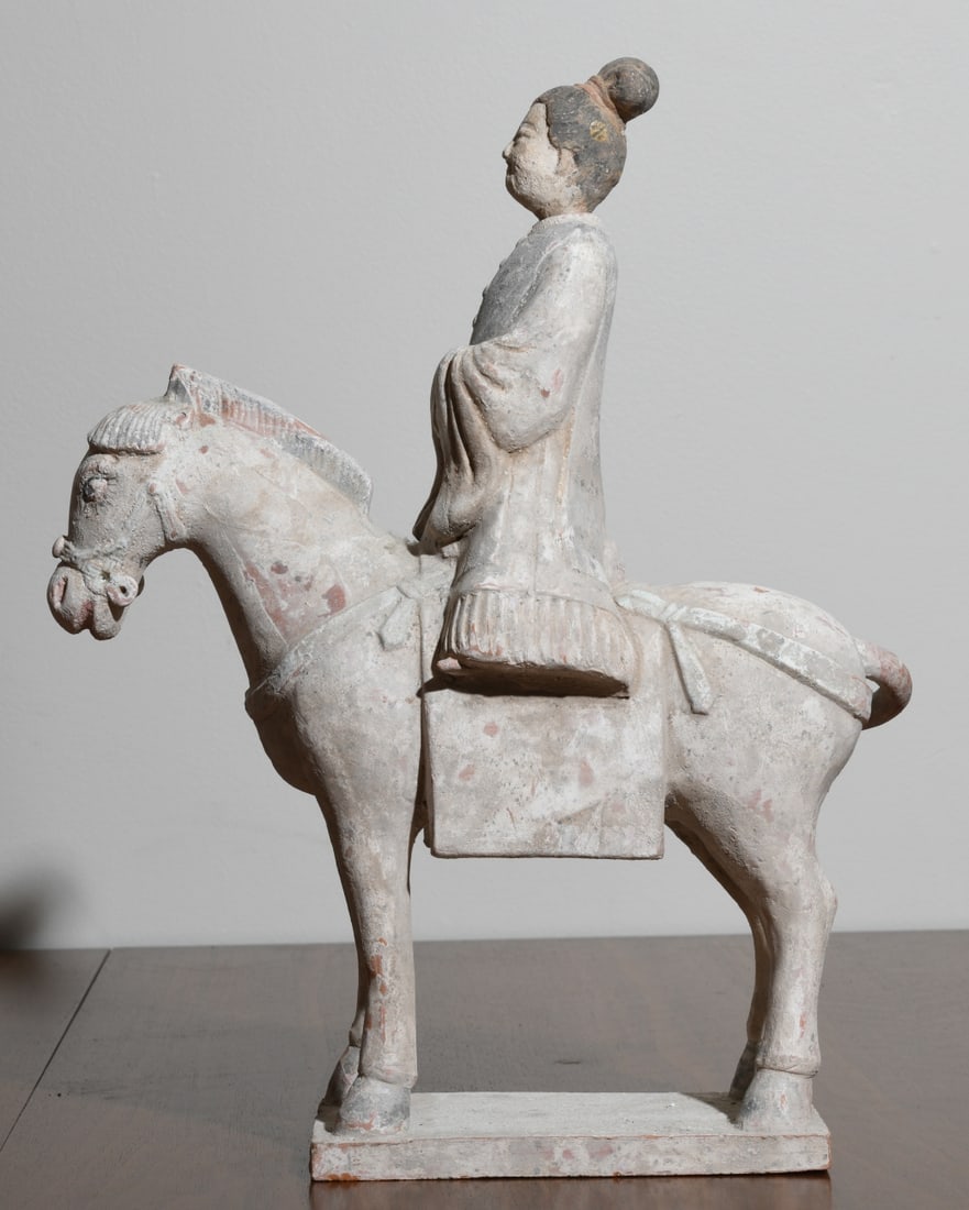 Early Chinese Painted Pottery Equestrian Figure (1 of 11)