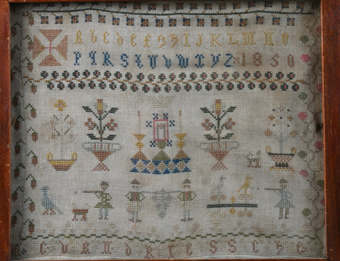19th C. Flemish Needlework Sampler - 2