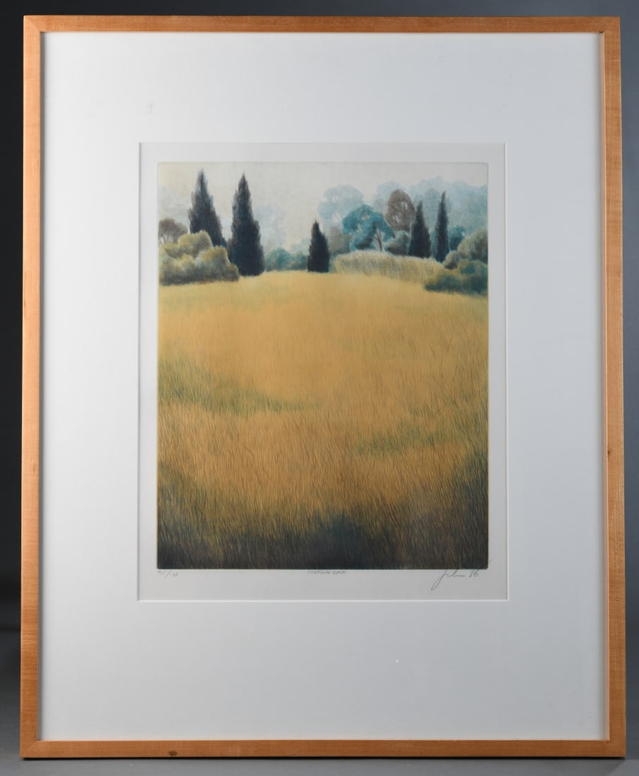 20th C. Aquatint, "Looking Back," 1986 (1 of 5)