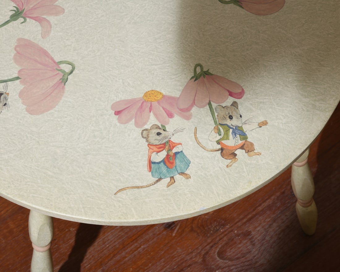 20th C. Painted and Signed Child's Table - 5