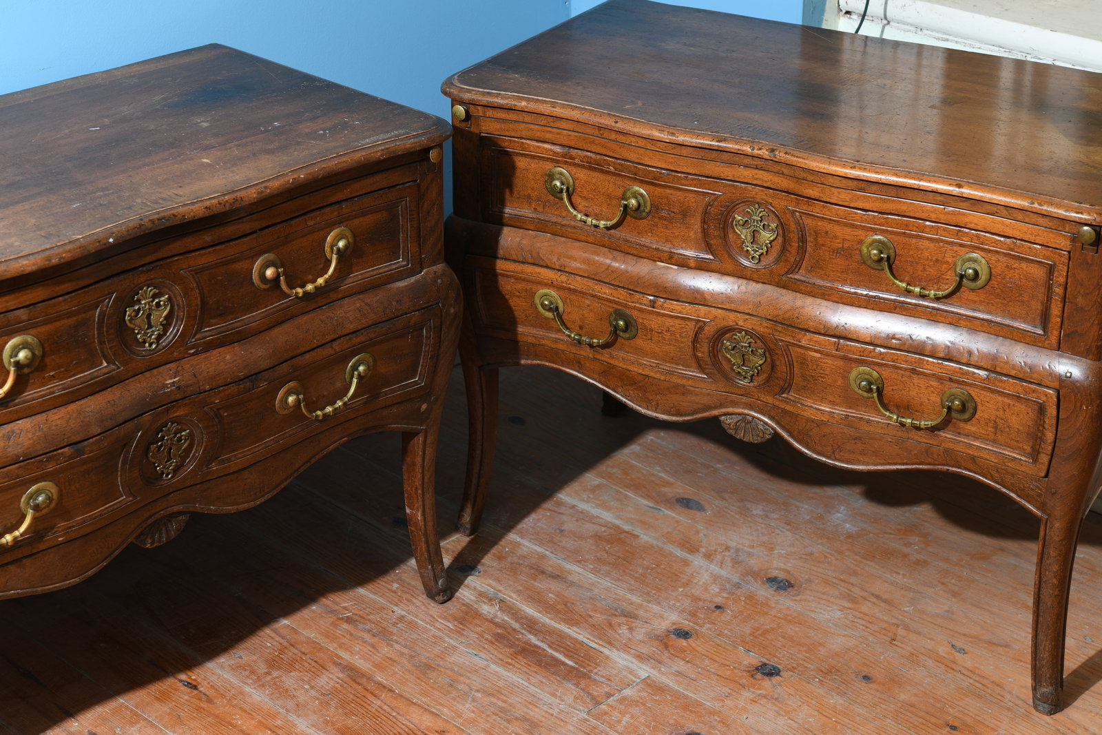 Pair of Louis XV Style Bombe Commodes (1 of 12)