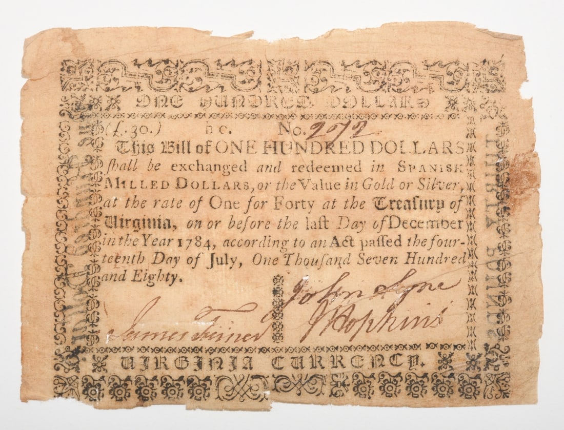 Continental Currency $100 Note (1 of 2)