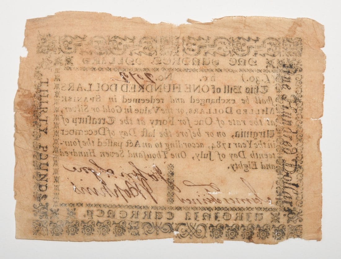 Continental Currency $100 Note - 2