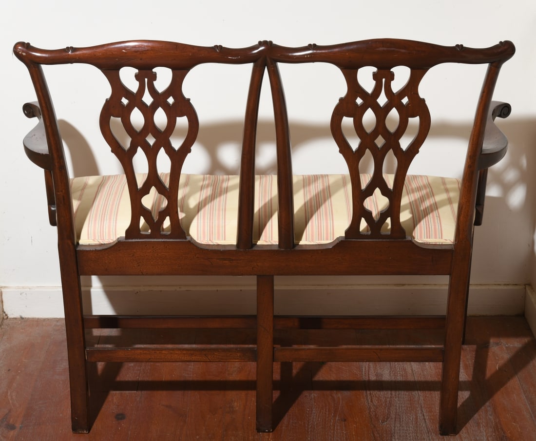 Chippendale Style Upholstered Settee - 2