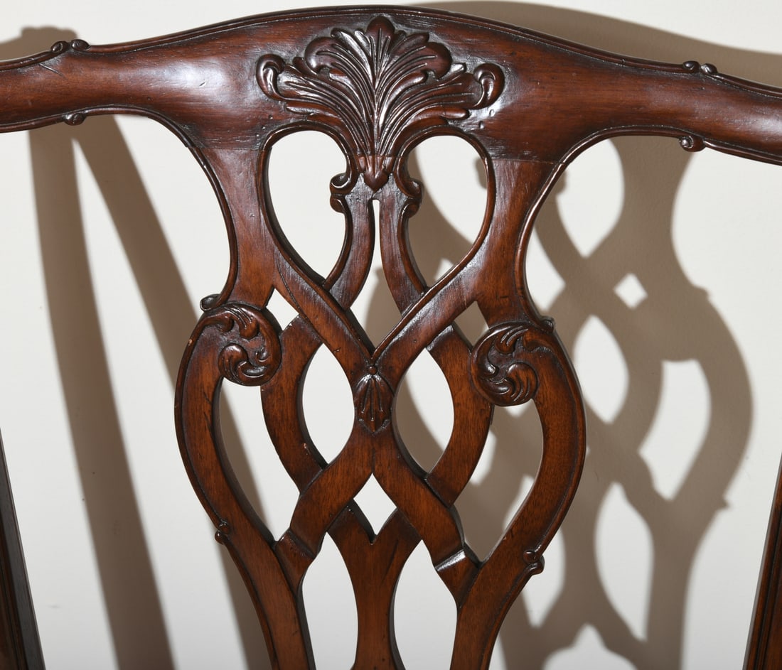 Chippendale Style Upholstered Settee - 4