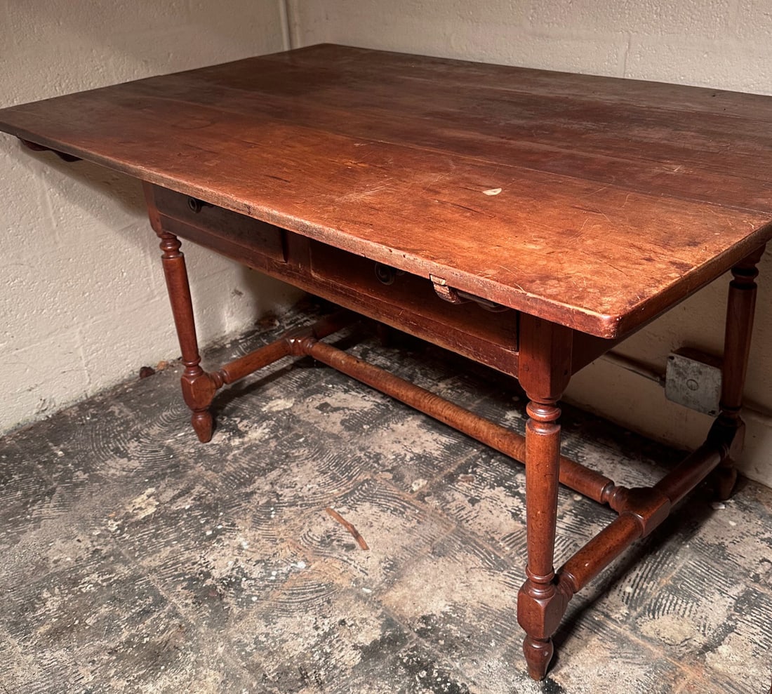 Antique American Provincial Walnut Farm Table (1 of 3)