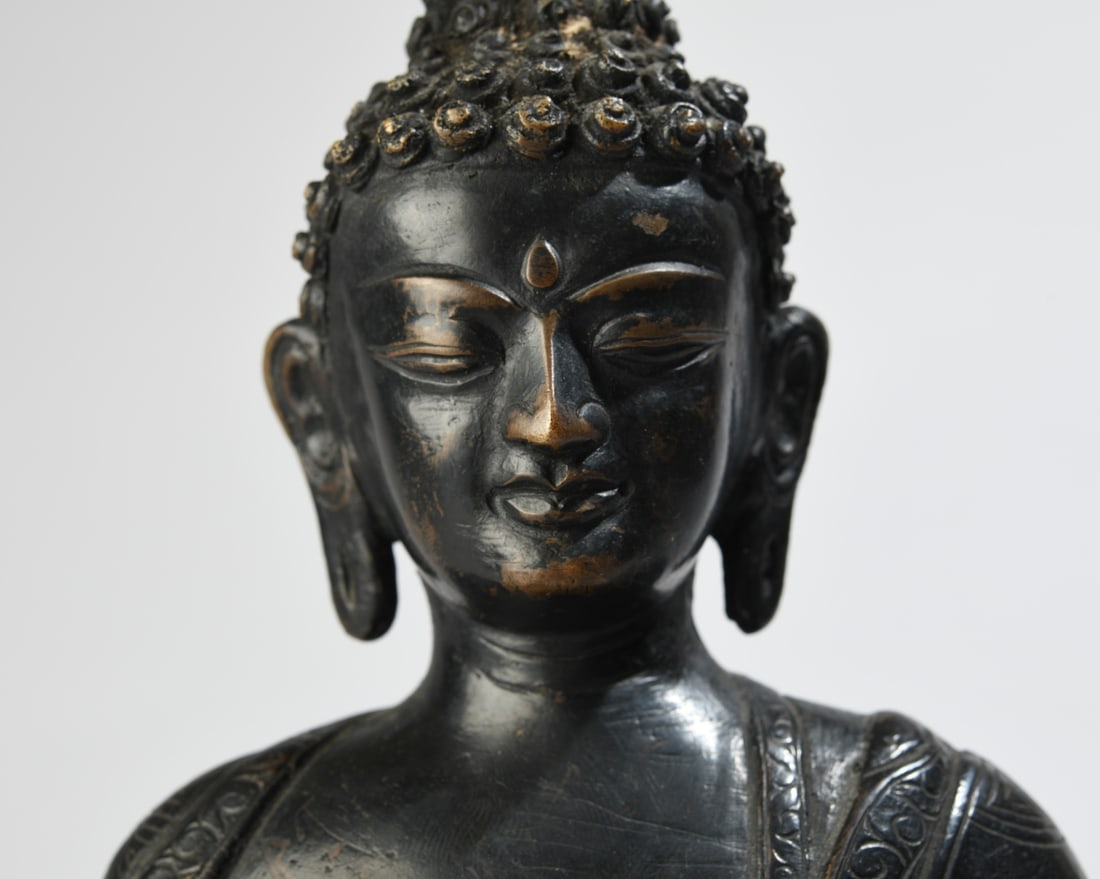 Patinated Bronze Buddha - 3