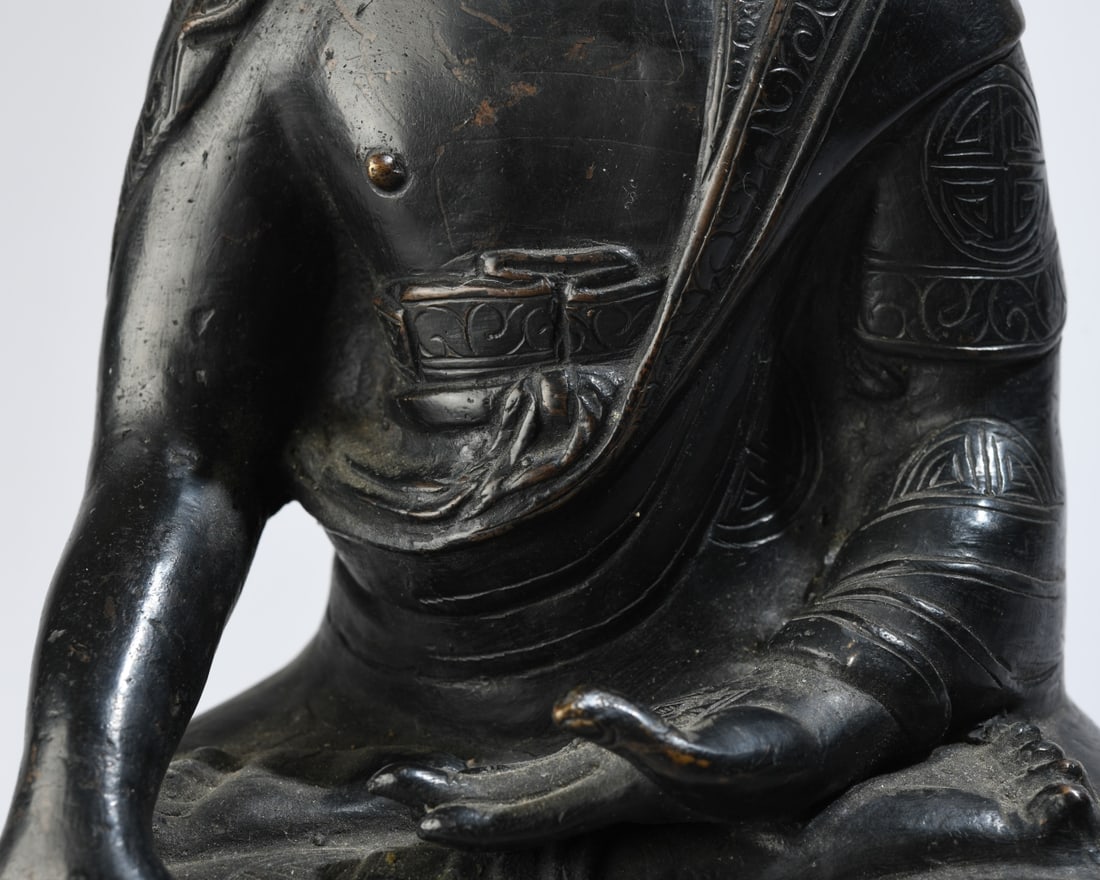 Patinated Bronze Buddha - 4